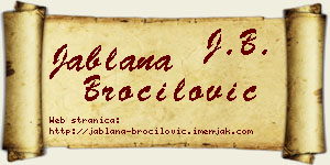 Jablana Broćilović vizit kartica